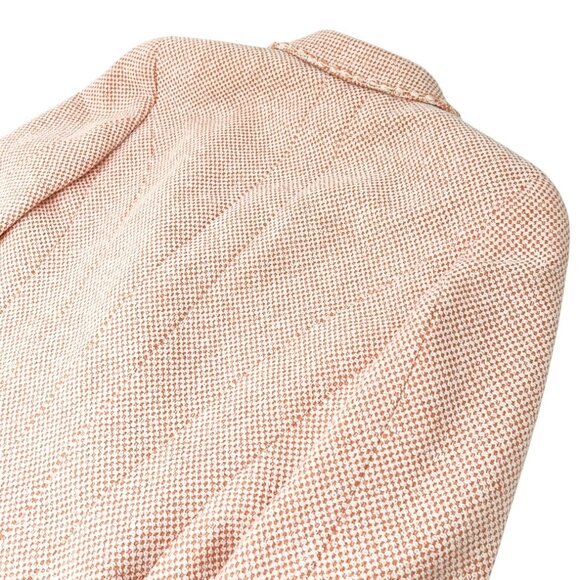 CHANEL Vintage 97P CC Mark Logo Tweed Jacket Skirt Set #38 Orange White [103758] - Picture 7 of 16